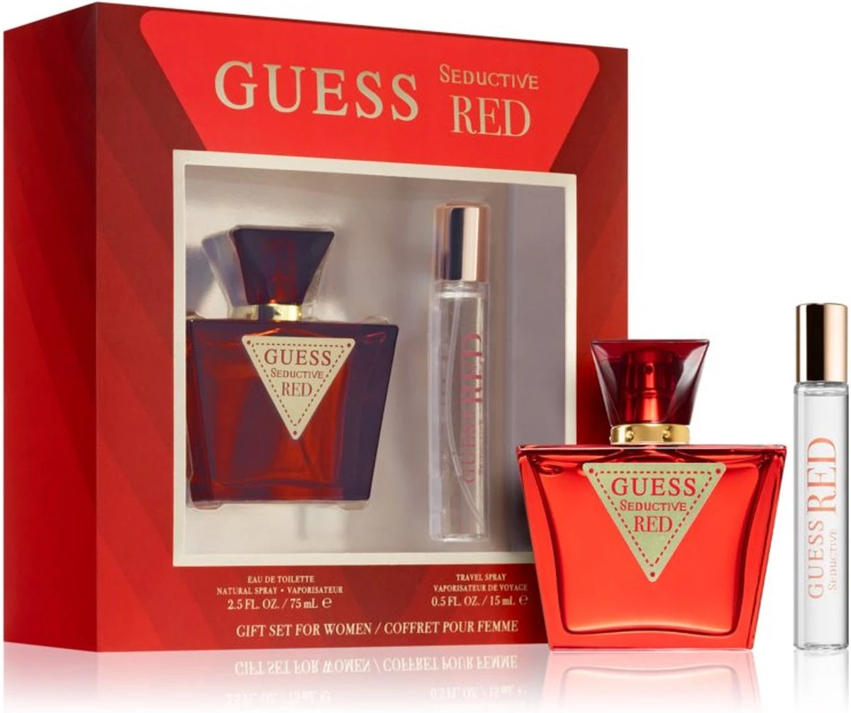 Guess Seductive Red - Geschenkset - Eau De Toilette 75 + Eau De Toilette 15 Ml Travelspray 1 Guess Seductive Red - Geschenkset - Eau De Toilette 75 + Eau De Toilette 15 Ml Travelspray