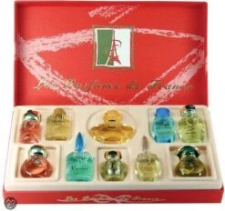 Charrier Franse Parfum Geschenkset - 10 Miniaturen - Geurengeschenkset -Parfum Korting Winkel 1200x1125 1