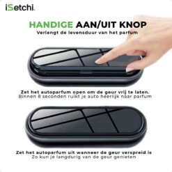 ISetchi Frisse Autoparfum - Autogeur - Met 4 Verschillende Geuren – Compact Formaat & Navulbaar - Metaal Ontwerp - Parfum Voor Luchtrooster Ventilatierooster -Auto Luchtje - Car Perfume -Parfum Korting Winkel 1200x1200 439
