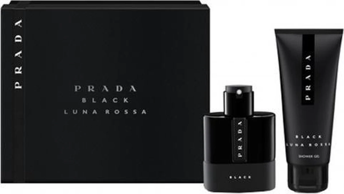 Prada Luna Rossa Black Giftset - 50 Ml Eau De Parfum Spray + 100 Ml Showergel - Cadeauset Voor Heren 2 Prada Luna Rossa Black Giftset - 50 Ml Eau De Parfum Spray + 100 Ml Showergel - Cadeauset Voor Heren - Afbeelding 2