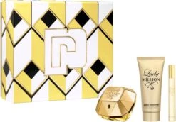 Paco Rabanne Lady Million Giftset - 80 Ml Eau De Parfum Spray + 10 Ml Eau De Parfum Spray + 100 Ml Bodylotion - Cadeauset Voor Dames