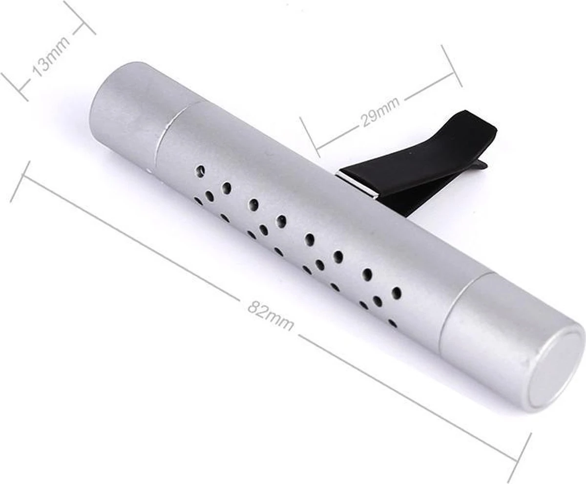 Autoparfum - Luchtverfrisser Auto - Inclusief 5 Geuren - Luxe Design - ZILVER - Aromatherapie - Ventilatierooster - Hervulbaar - Duurzaam - Verfrissend 2 Autoparfum - Luchtverfrisser Auto - Inclusief 5 Geuren - Luxe Design - ZILVER - Aromatherapie - Ventilatierooster - Hervulbaar - Duurzaam - Verfrissend - Afbeelding 2