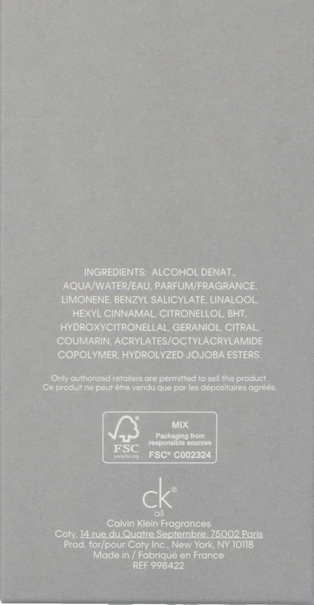 Calvin Klein Ck All 100ml - Eau De Toilette - Unisex 15 Calvin Klein Ck All 100ml - Eau De Toilette - Unisex - Afbeelding 15