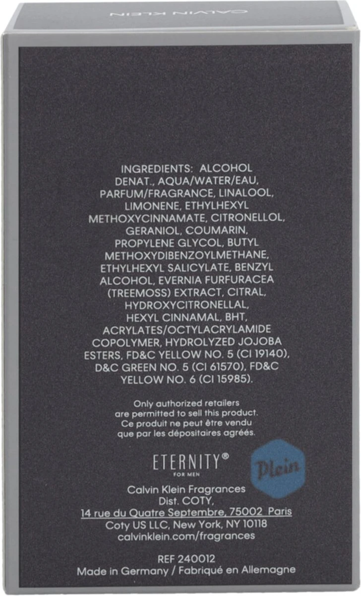Calvin Klein Eternity 100 Ml - Eau De Toilette - Herenparfum 6 Calvin Klein Eternity 100 Ml - Eau De Toilette - Herenparfum - Afbeelding 6