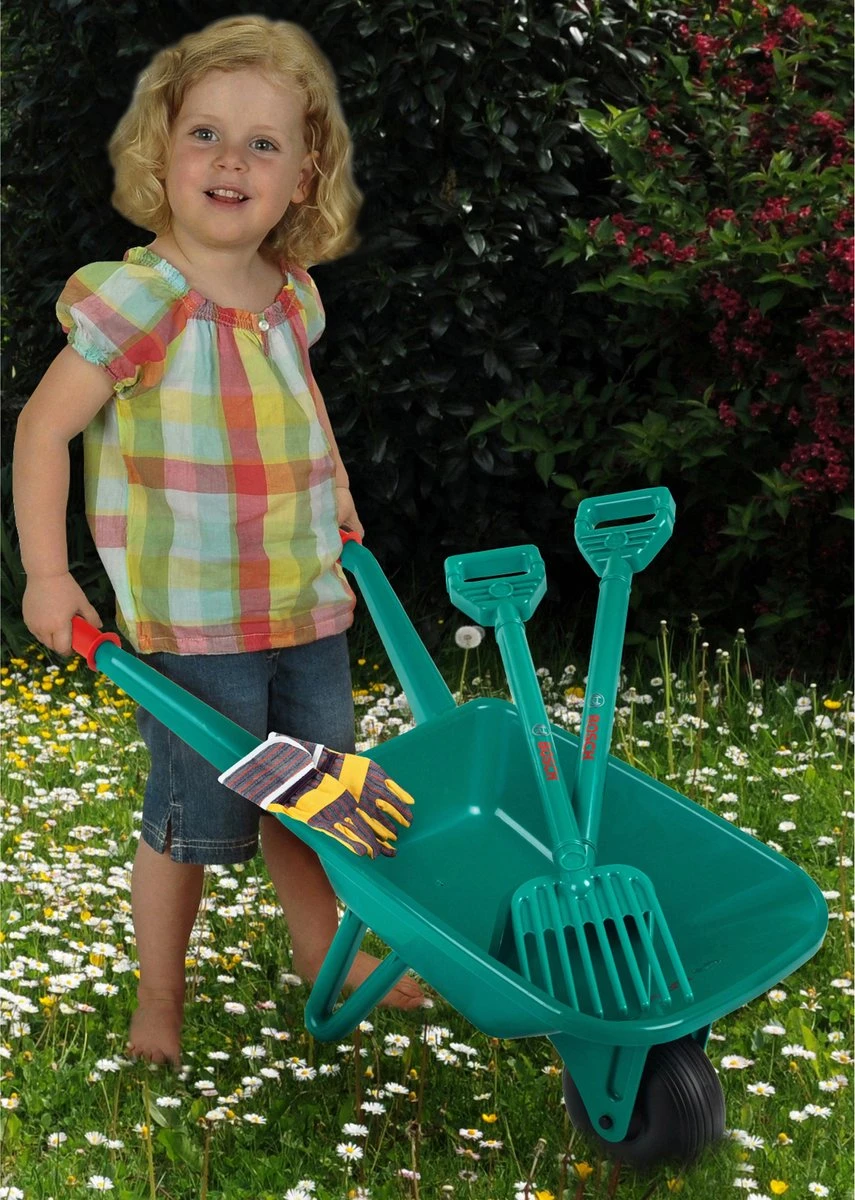 Klein Bosch Kruiwagen Met Tuingereedschap 3 Klein Bosch Kruiwagen Met Tuingereedschap - Afbeelding 3